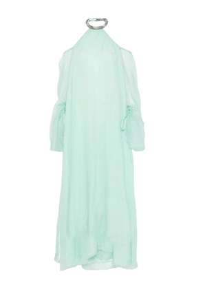 Amen silk chiffon maxi dress - Green