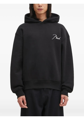 RHUDE logo-embroidered hoodie - Black