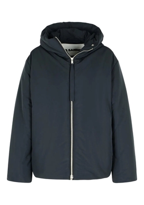 Jil Sander fixed-hood drawstring puffer jacket - Black
