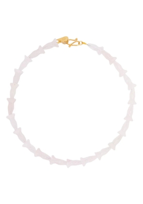 Forte Forte gemstone-flowers necklace - Pink