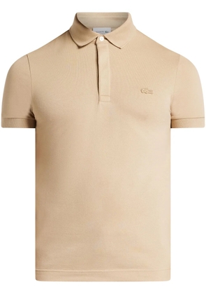 Lacoste logo-patch polo shirt - Neutrals