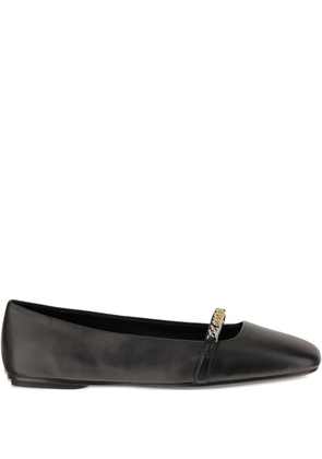 PINKO chain-embellished ballet flats - Black