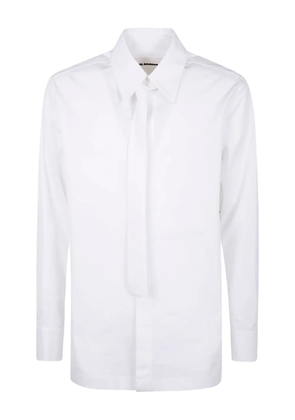 Jil Sander tie-neck shirt - White