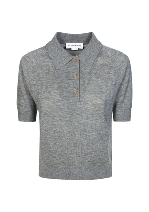 Victoria Beckham button polo top - Grey