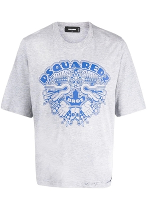 DSQUARED2 graphic-logo print T-shirt - Grey