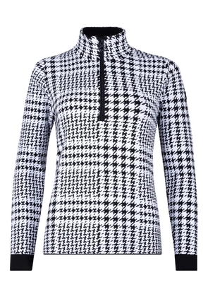 NEWLAND Madonna di Campiglio houndstooth half-zip top - White