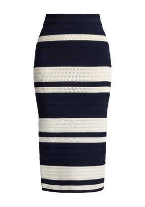 Ralph Lauren Collection striped textured Ferris skirt - Blue
