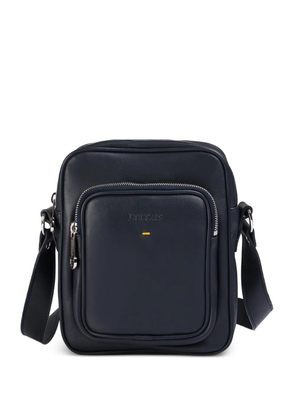 Doucal's leather messenger bag - Blue