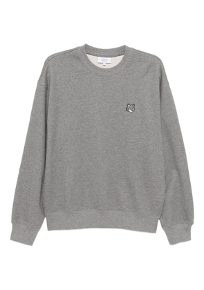 Maison Kitsuné bold fox head patch sweatshirt - Grey