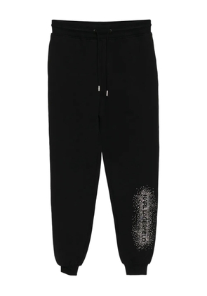 Karl Lagerfeld logo rhinestone-embellished sweatpants - Black