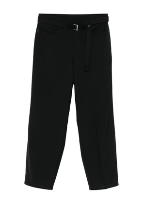 sacai belted trousers - Black