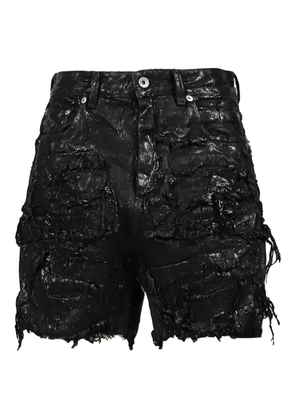 Rick Owens ripped-detailing shorts - Black
