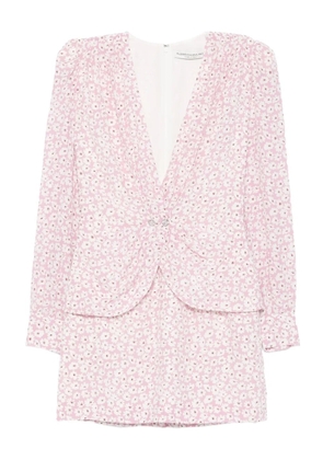 Alessandra Rich floral-print mini dress - Pink
