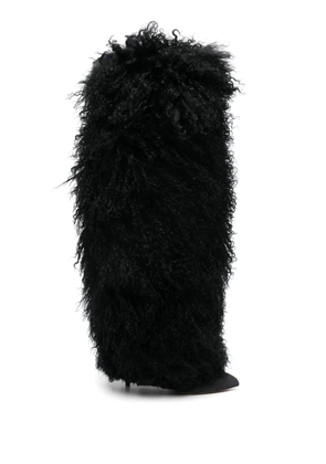 Paris Texas 105mm Furry boots - Black