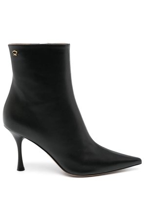 Gianvito Rossi 85mm pointy-toe leather boots - Black