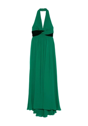 Elie Saab V-neck A-line maxi dress - Green