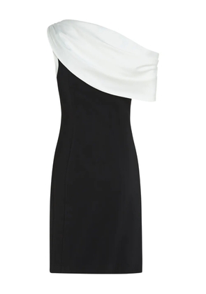 Karl Lagerfeld draped one-shoulder mini dress - Black