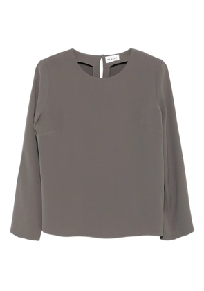 P.A.R.O.S.H. keyhole-back long-sleeve top - Grey