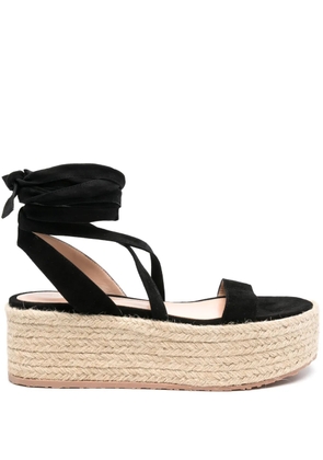 Gianvito Rossi 60mm suede espadrilles - Black