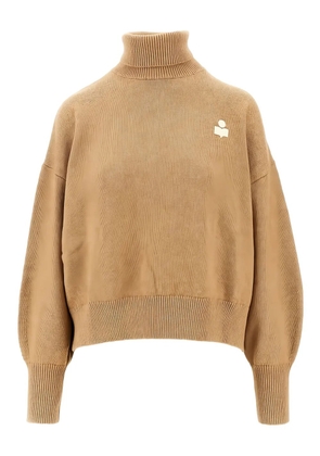 MARANT ÉTOILE Nashas logo-embroidered turtleneck sweater - Neutrals