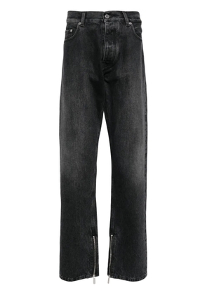 Off-White zip-detail straigh-leg jeans - Black