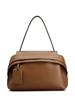 Tod's folded leather shoulder bag - Brown