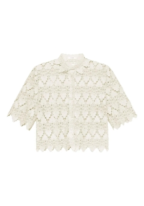 FRAME scalloped-hem shirt - Green