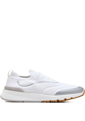 Brunello Cucinelli knit sneakers - White