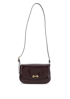 Pollini foldover plaque shoulder bag - Brown