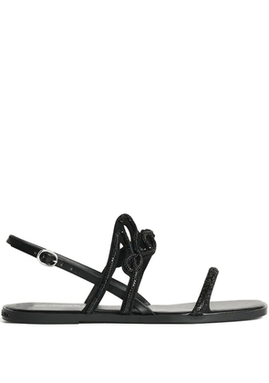 Karl Lagerfeld Olympia beaded strappy sandals - Black
