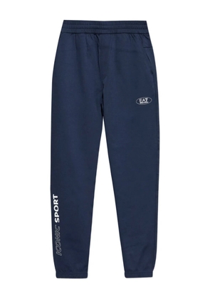 Ea7 Emporio Armani logo-print track pants - Blue