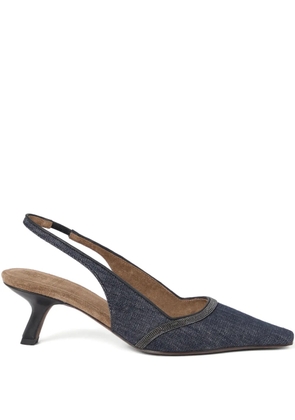 Brunello Cucinelli leather pumps - Blue