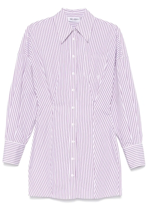 The Attico striped shirt dress - White