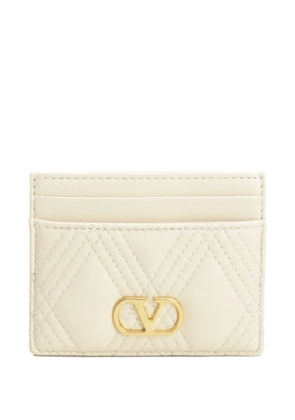 Valentino Garavani quilted VLogo card holder - Neutrals
