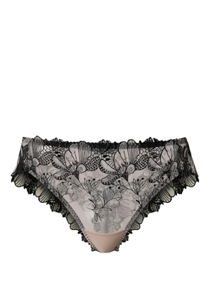 TWINSET embroidered tulle briefs - Black