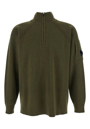 C.P. Company half-zip lens-plaque sweater - Green