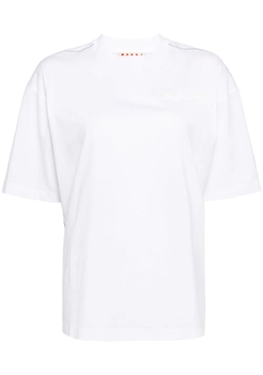 Marni padded-logo organic-cotton T-shirt - White