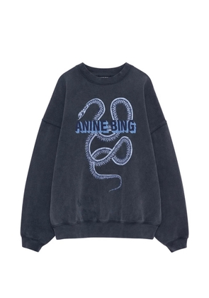 ANINE BING snake print sweatshirt - Grey