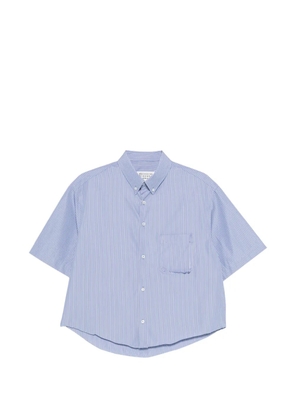 Maison Margiela striped-fastening shirt - Blue