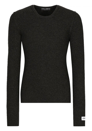 Dolce & Gabbana logo patch jumper - Grey