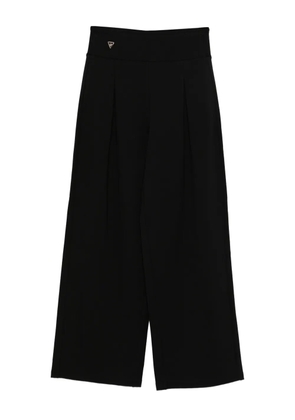 MACRON pleated logo trousers - Black