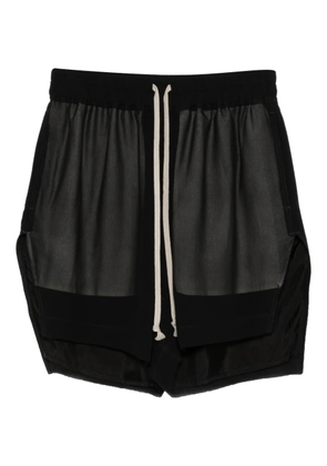 Rick Owens drawstring panelled shorts - Black