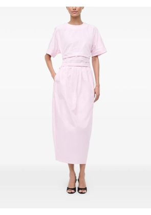 STAUD Michelina tie-waist midi dress - Pink