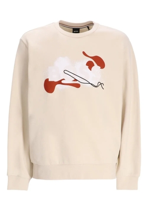 BOSS abstract-print sweatshirt - Neutrals