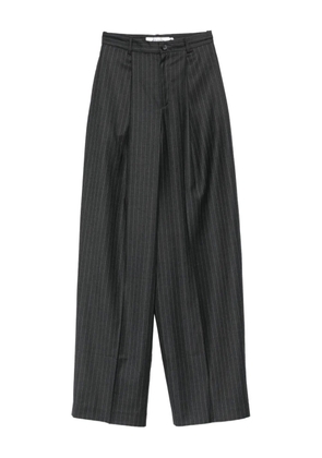 Aya Muse pinstripe-print pleated trousers - Grey