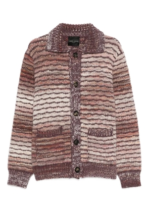 Roberto Collina striped cardigan - Brown