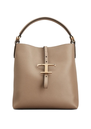 Tod's mini T Timeless bucket bag - Brown