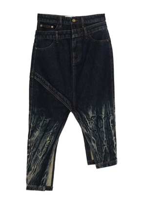 Feng Chen Wang tie-dye midi skirt - Blue