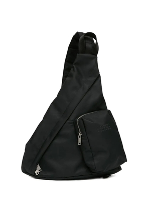 MM6 Maison Margiela asymmetric zip cross body bag - Black