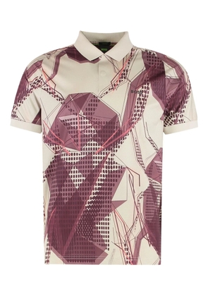 BOSS printed short-sleeve polo shirt - Neutrals